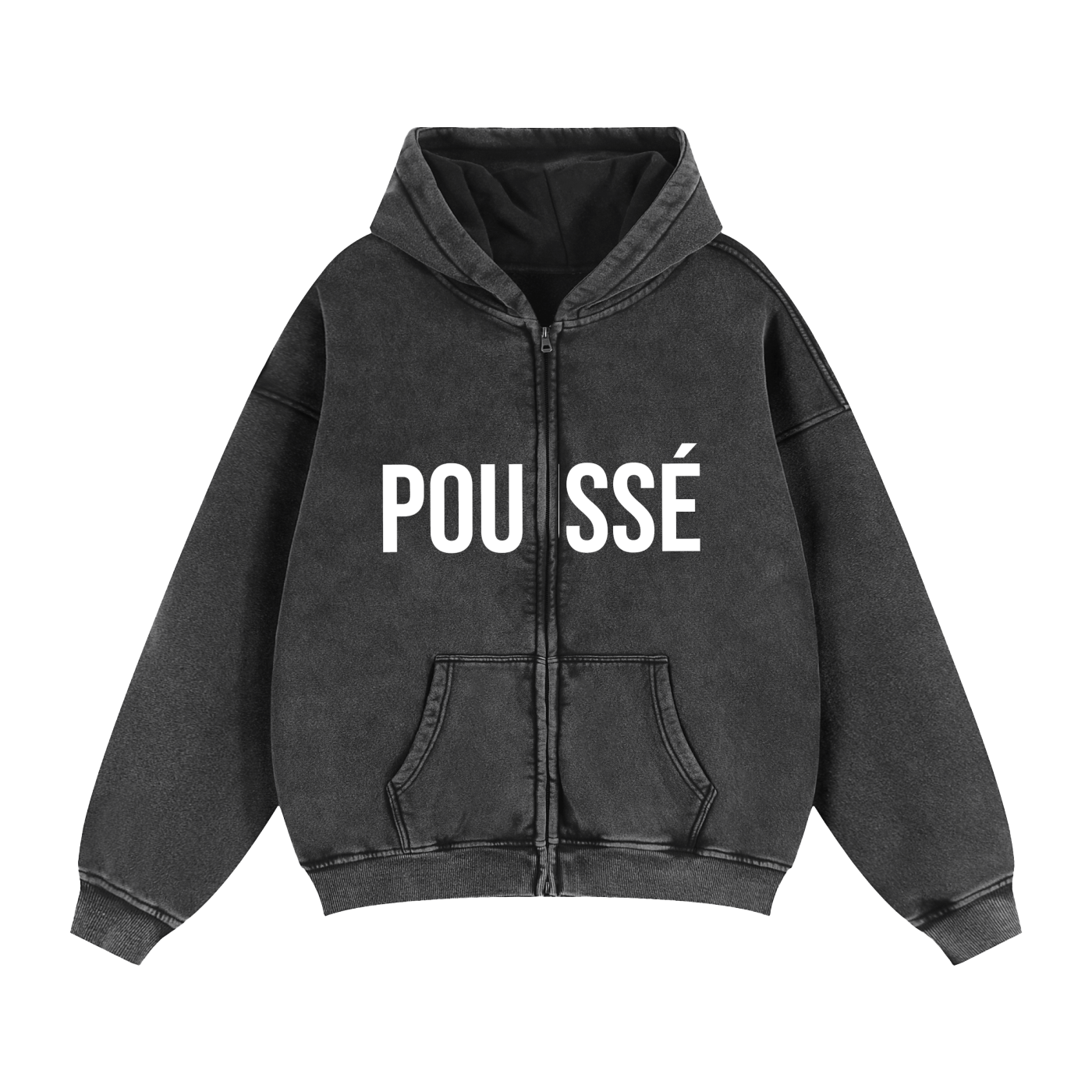 Poussé - Zip-Through Boxy Hoodie