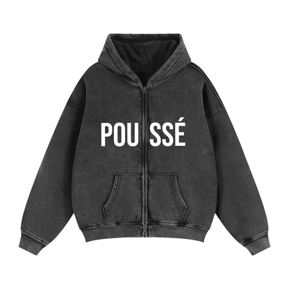 Poussé - Zip-Through Boxy Hoodie